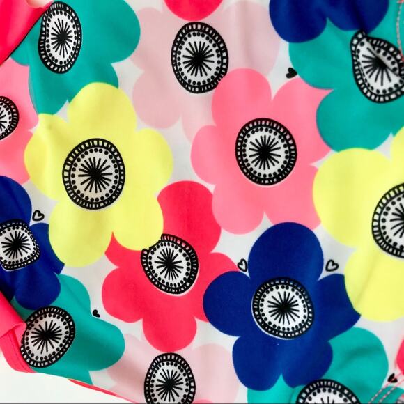 Cat & Jack Girl's Ruffle Floral One Piece Bathing Suit Baby Girl Size 18 Months - Picture 3 of 5